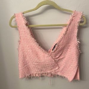 Zara pink crop top
